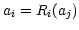$ a_{i}=R_{i}(a_{j})$