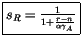 $\displaystyle \fbox{$s_R=\frac{1}{1+\frac{r-n}{\alpha\gamma_A}}$}$