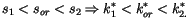 $\displaystyle s_{1}<s_{or}<s_{2}\Rightarrow k_{1}^{*}<k_{or}^{*}<k_{2.}^{*}
$