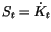$\displaystyle S_{t}=\dot{K}_{t}$