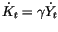 $\displaystyle \dot{K}_{t}=\gamma\dot{Y}_{t}$
