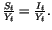 $ \frac{S_{t}}{Y_{t}}=\frac{I_{t}
}{Y_{t}}.$