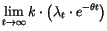 $\displaystyle \lim_{t\rightarrow\infty}k\cdot\left( \lambda_{t}\cdot e^{-\theta t}\right)$