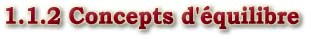 1.1.2 Concepts d'équilibre