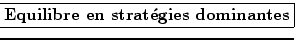 \fbox{\textbf{Equilibre en strat\'{e}gies dominantes}}