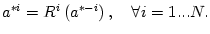 $ a^{*i}=R^{i}\left( a^{*-i}\right) ,\quad\forall i=1...N.$