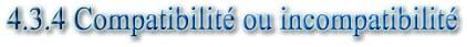 4.3.4 Compatibilité ou incompatibilité