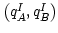 $ \left(
q_{A}^{I},q_{B}^{I}\right) $