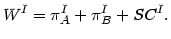 $\displaystyle W^{I}=\pi_{A}^{I}+\pi_{B}^{I}+SC^{I}.
$