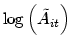 $\displaystyle \log\left( \tilde{A}_{it}\right)$