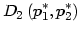 $\displaystyle D_{2}\left( p_{1}^{\ast},p_{2}^{\ast}\right)$