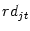 $ rd_{jt}$