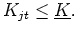 $\displaystyle K_{jt}\leq\underline{K}.
$