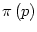 $ \pi\left( p\right) $