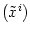 $ \left(
\tilde{x}^{i}\right) $