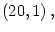 $ \left( 20,1\right) ,$