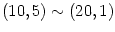 $ \left( 10,5\right) \sim\left( 20,1\right) $
