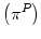 $ \left( \pi^{P}\right) $