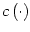 $ c\left( \cdot\right) $