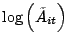 $\displaystyle \log\left( \tilde{A}_{it}\right)$