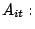 $ A_{it}:$
