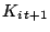 $\displaystyle K_{i\,t+1}$